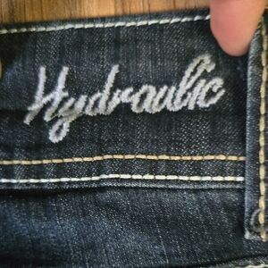 Hydraulic Navy Denim with Tan Stitching